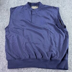 Zero Restriction Golf Vest Mens L Navy Microfiber Windbreaker USA Made EA Sports